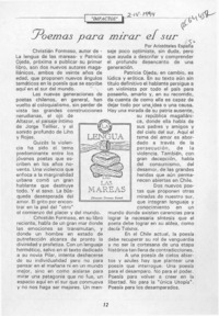 Poemas para mirar el sur  [artículo]Aristóteles España.