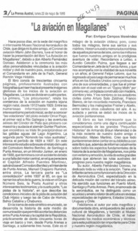"La aviación en Magallanes"  [artículo] Enrique Campos Menéndez.