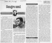 Sangre azul  [artículo] Rodrigo Pinto.