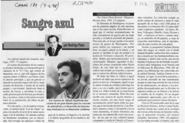 Sangre azul  [artículo] Rodrigo Pinto.