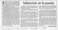 Sobrevivir en la poesía  [artículo] Antonio J. Salgado.