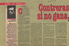 Contreras Zapata si no gana, empata  [artículo] Paula Peters.