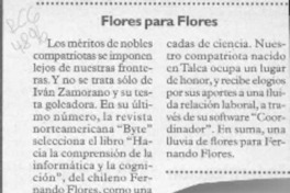 Flores para flores  [artículo].
