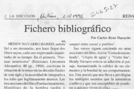 Fichero bibliográfico  [artículo] Carlos René Ibacache.
