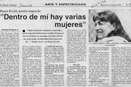 "Dentro de mí hay varias mujeres"  [artículo] Eduardo Henríquez O.