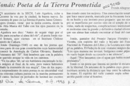 Jonás, poeta de la tierra prometida  [artículo] Tristán Altagracia.