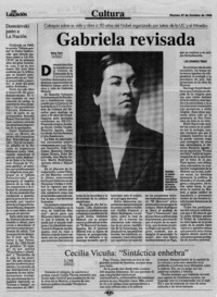 Gabriela revisada  [artículo] Nancy Garín.