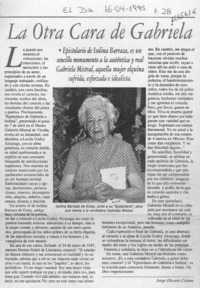 La otra cara de Gabriela  [artículo] Jorge Olivares Colome.