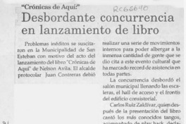 Desbordante concurrencia en lanzamiento de libro  [artículo].