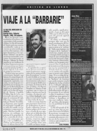 Viaje a la "barbarie"  [artículo] José Promis.