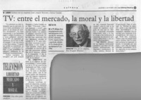 TV, entre el mercado, la moral y la libertad