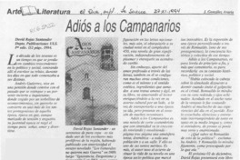 Adiós a los campanarios  [artículo] J. González Avaria.