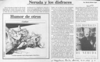 Neruda y los disfraces  [artículo] Marino Muñoz Lagos.