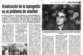 Erradicación de la reprografía, es un problema de voluntad (entrevista)
