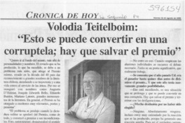 Esto se puede convertir en una corruptela, hay que salvar el premio : [artículo]