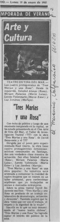 "Tres Marías y una Rosa".