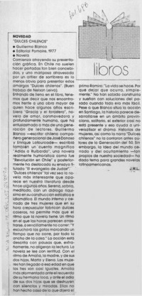 Dulces chilenos"  [artículo] J. M. L.