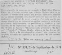 Visión de Ercilla y otros ensayos".  [artículo]