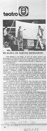 En busca de nuevos escenarios.  [artículo]