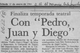 Con "Pedro, Juan y Diego"  [artículo]