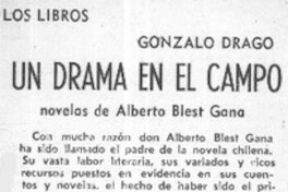 Un drama en el campo  [artículo] Gonzalo Drago.