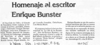 Homenaje al escritor Enrique Munster.  [artículo]