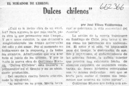 Dulces chilenos  [artículo] José Ulises Valderrama.