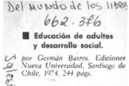 Educación de adultos y desarrollo social.  [artículo]