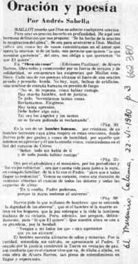 Oración y poesía  [artículo] Andrés Sabella.