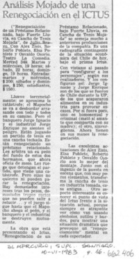 Análisis mojado de una renegociación en el Ictus.  [artículo]