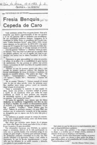 Fresia Benquis Cépeda de Caro  [artículo] Ana Iris Álvarez Núñez.