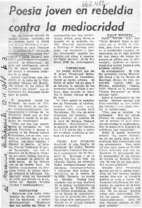 Poesía joven en rebeldía contra la mediocridad.  [artículo]