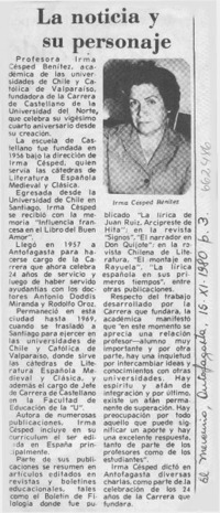 La Noticia y su personaje.