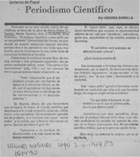 Periodismo científico