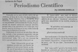 Periodismo científico