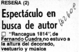 Espectáculo en busca de autor  [artículo] H. E.