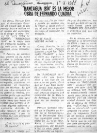 Rancagua 1814" es la mejor obra de Fernando Cuadra.  [artículo]