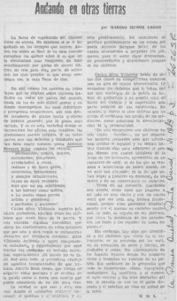 Andando en otras tierras