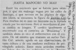 Hasta mapocho no más!  [artículo]