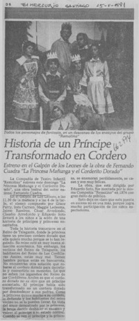 Historia de un príncipe transformado en cordero.  [artículo]