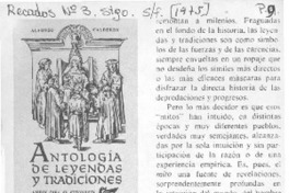 Antología de leyendas y tradiciones.