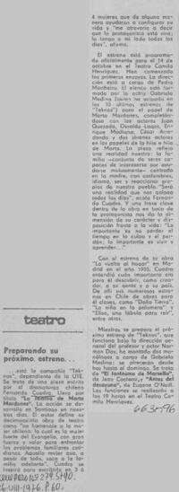 Preparando su próximo estreno --