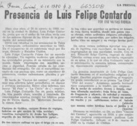 Presencia de Luis Felipe Contardo