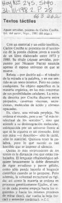 Textos táctiles  [artículo] A.C.C.