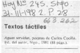 Textos táctiles  [artículo] A.C.C.