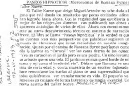 Paseos hipnóticos  [artículo] Federico Tatter.