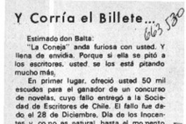 Y corría el billete...  [artículo] Máximo Severo.