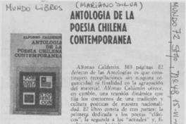 Antología de la poesía chilena contemporánea.