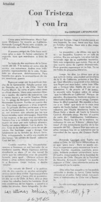 Con tristeza y con ira