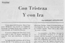 Con tristeza y con ira